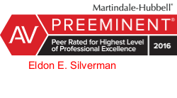 Martindale-Hubbell | AV | Preeminent | Peer Rated For Highest Level Of Professional Excellence | 2016 | Eldon E. Silverman